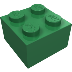 LEGO part LDraw render in color 2 - Green LEGO part LDraw render in color 2 - Green