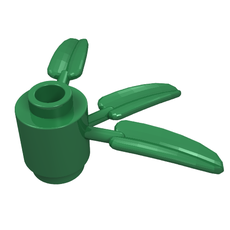 Plant, Round 1 x 1 - 3 Bamboo Leaves (30176)