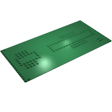 Baseplate 16 x 32 with Railway Station Stud Print [342] (648)