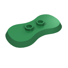 Plate Special 2 x 4 with 2 Studs and Curved Sides (Minifig Stand) (88000)