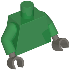 Torso, Green Arms, Dark Bluish Gray Hands [Plain] (973c31h12)