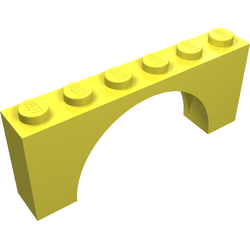 Brick Arch 1 x 6 x 2 - Very Thin Top without Reinforced Underside
