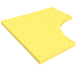Brick Special 24 x 24 without 12 x 12 Quarter Circle, with Peg at each Corner
