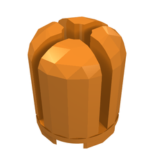 Brick Round 2 x 2 x 2 Dome Top with Cross Cut Slots (33287)