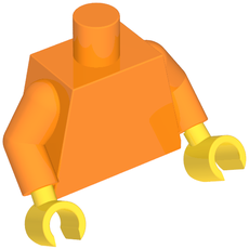 Torso, Orange Arms, Yellow Hands [Plain] (973c34h01)