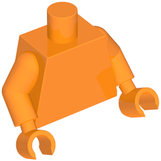 Torso, Orange Arms, Orange Hands [Plain] (973c34h34)