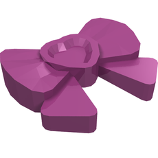 Headwear Accessory Bow with Heart, Long Ribbon and Pin (11618)