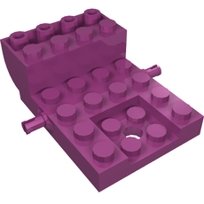 Vehicle Base, Carriage 4 x 6 x 1 2/3 with Wheel Clip Pins (24055)