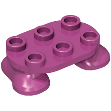 Feet, 2 x 3 x 2/3 with 6 Studs on Top (66859)
