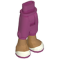 Minidoll Hips and Cropped Trousers with Medium Nougat Legs and White Shoes Print