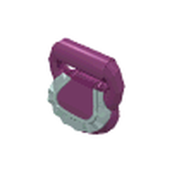 Bag / Handbag / Purse Round with Ruffle Light Aqua Print