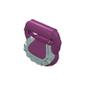 Bag / Handbag / Purse Round with Ruffle Light Aqua Print