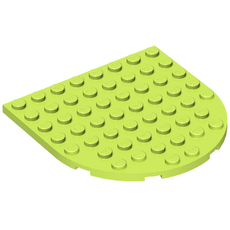 Plate 8 x 8 with Rounded End (41948)