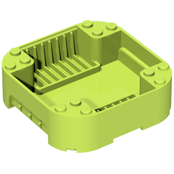 LEGO PART 65129 Pod, Square Rounded Corners, Back, 8 x 8 x 2