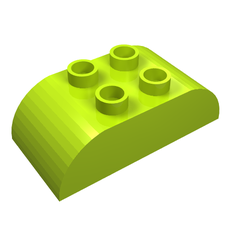Duplo Brick 2 x 4 Curved Top (98223)