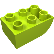 Duplo Brick 2 x 3 with Curved Bottom (98252)