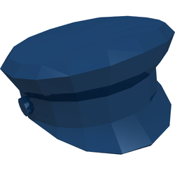LEGO part 12895 Hat, Captain's Cap [Plain] in Earth Blue/ Dark Blue
