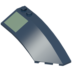 Wedge Curved 8 x 3 x 2 Open Right with Sand Green Square Print