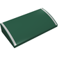 Slope Brick Curved 2 x 4 No Studs [No Bottom Tubes] with 2 Gold Stripes Print