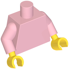 Torso, Bright Pink Arms, Yellow Hands [Plain] (973c43h01)
