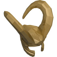 Minifig Helmet with Large Curved Flexible Horns (10909)