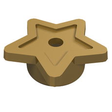Tile, Star with Stud Holder, Pin Hole (11609)