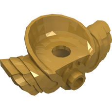 Minifig Neckwear Armor Shoulder Pads Elaborate with Raised Neck, Front Stud and 2 Back Studs (15086)