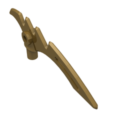 Weapon Scythe / Crescent Blade Serrated with Bar (98141)