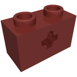Technic Brick 1 x 2 with Axle Hole Type 1 [+ Opening] and Bottom Ridges