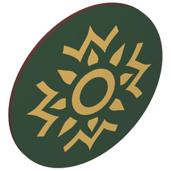 LEGO PART 75902pr0002 Shield Round Bowed with Dark Green and Gold Rohan ...