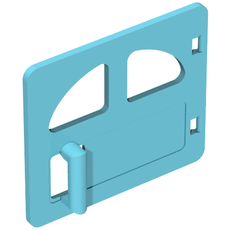 Duplo Door / Window with Two Openings and Handle (18816)