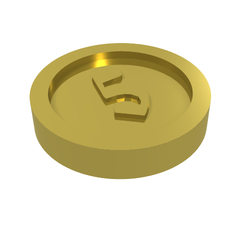 LEGO PART 96906 Money / Coin with "5" Gothic Type | Rebrickable - Build ...
