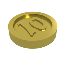 Money / Coin with "10" Gothic Type (96907)
