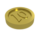 Money / Coin with "10" Gothic Type