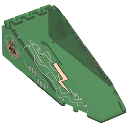 Windscreen 10 x 4 x 2 1/3 Canopy with Insectoids Silver / Copper Circuitry Print