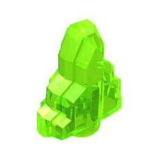 Rock 1 x 2 Crystal Stepped (10178)