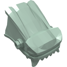 Creature Body Part, Dragon Head Upper Jaw Snout with Fangs and 2 Studs (24232)