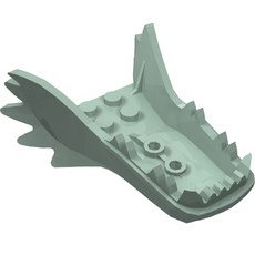 Creature Body Part, Dragon Head Lower Jaw with Fangs and Spikes (Ninjago) (25380)