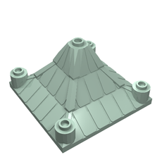 Roof Piece 6 x 6 x 3 Peaked (30614)