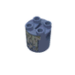Brick Round 2 x 2 x 2 Robot Body, Axle Holder '+' Orientation with Grey Squares Print