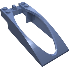 Windscreen 10 x 4 x 2 Curved with Bubble Cutout and Single Hinge Finger (47843)