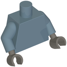 Torso, Sand Blue Arms, Dark Bluish Gray Hands [Plain] (973c24h12)