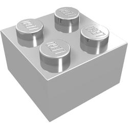 LEGO part LDraw render in color 383 - Chrome Silver LEGO part LDraw render in color 383 - Chrome Silver