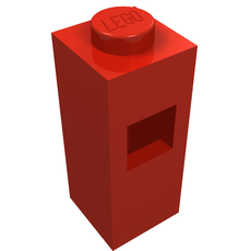 Brick Special 1 x 1 x 2 with Extra Tube Side [Piece of Resistance] (15444)