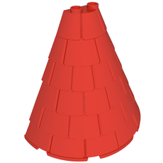 Tower Roof 4 x 8 x 6 Half Cone Shaped with Roof Tiles (1746)