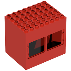 Duplo Building 6 x 8 x 6 with Two Windows and Double Door Opening (2207)