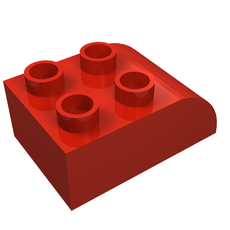 Duplo Brick 2 x 3 with Curved Top (2302)