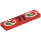 Tile 1 x 4 with Octan Logos and '71' Print