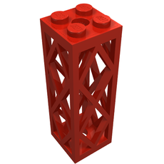 Support 2 x 2 x 5 Lattice Pillar, Complete Assembly (2580c01)