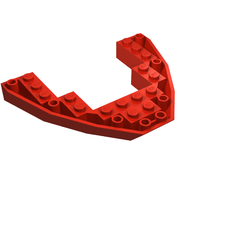 Brick Wedged, Sloped Inverted 8 x 10 x 1 Boat Bow (2622)